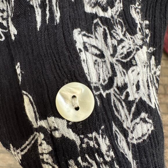 SOLD Vintage Bila Midi Dress Womens Medium Button Front Boho witchy whimsigoth - Picture 11 of 14